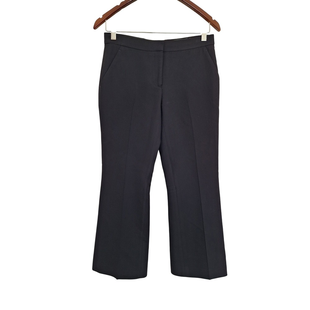 Alexander McQueen‎ Womens Cropped Black wool silk  Pants  Size IT38 US2 UK6 XS